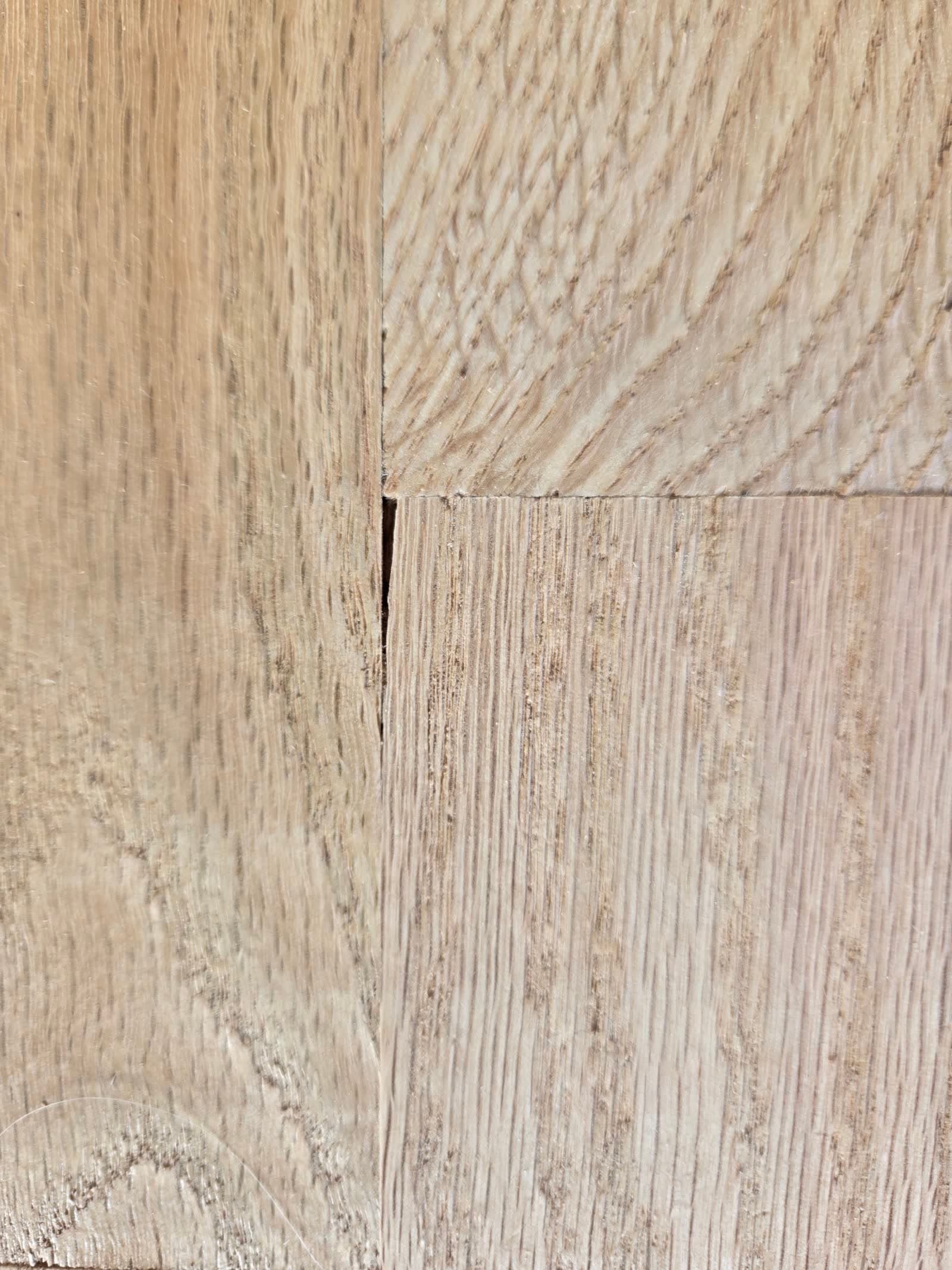Sep 22: open joint, quartersawn next to flatsawn.